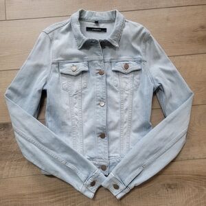 J Brand Women's Small Denim Atomic Light Wash Fitted Stretch Button-Up Jacket.